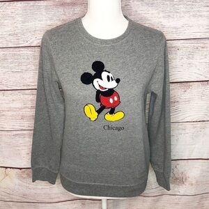 Disney Store Chicago Grey Crew Neck Mickey Mouse Sweatshirt Size 11/12 (Kids)